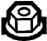 View 01223-00291 Absorber Shock. Suspension Sway Bar Link Nut.  Full-Sized Product Image