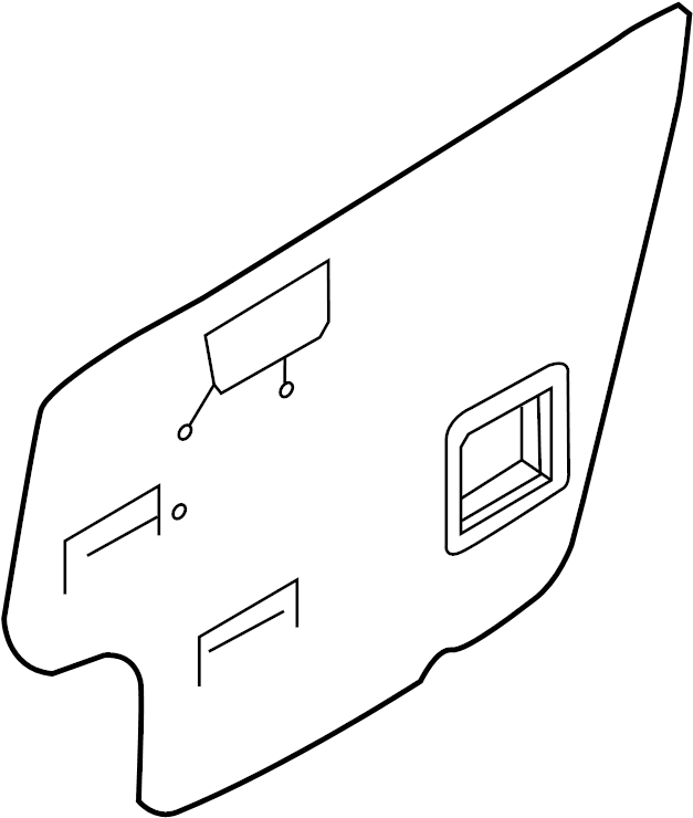 View 80861-3BA0A Door Water Deflector (Left, Front) Full-Sized Product Image