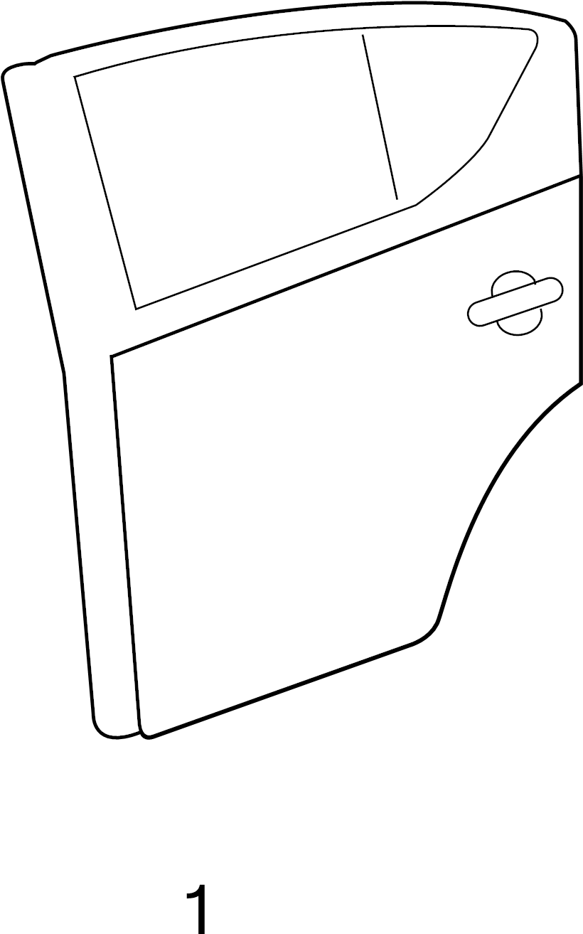 View H2152-3BAMB Door Outer Panel (Right, Rear) Full-Sized Product Image