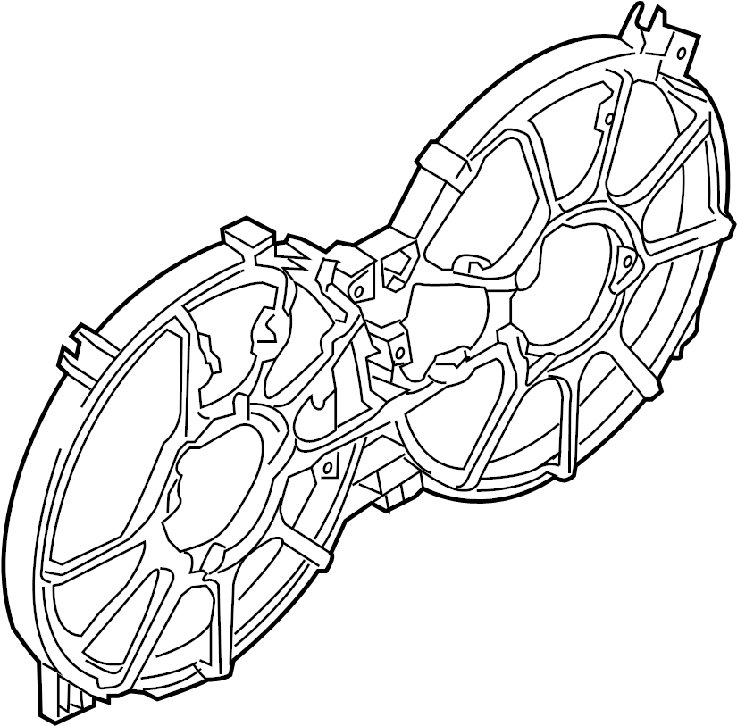 View 21483-1AA0A Engine Cooling Fan Shroud Full-Sized Product Image