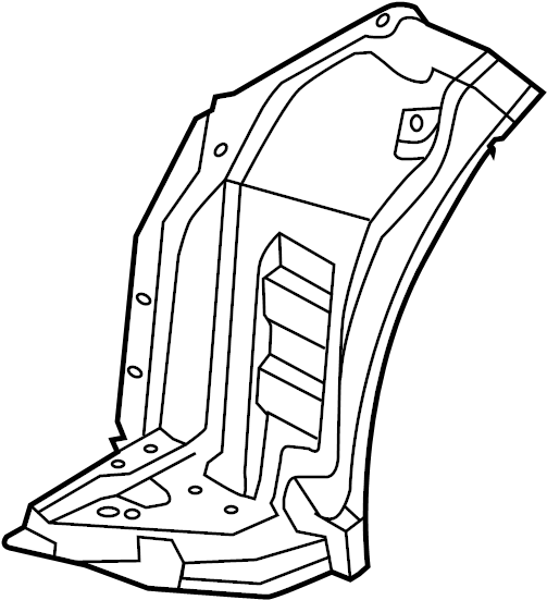 View 63845-1JA0A Fender Splash Shield (Left, Front) Full-Sized Product Image