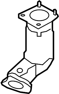 View B08A2-3JW0A Catalytic Converter Full-Sized Product Image