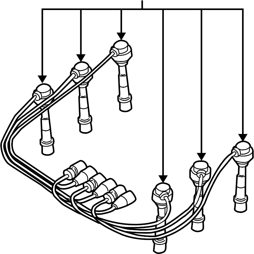 View 22450-88G25 Spark Plug Wire Set Full-Sized Product Image
