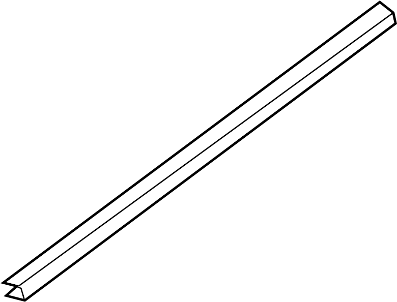 View 82835-6RA0A Door Window Belt Weatherstrip (Left, Rear) Full-Sized Product Image