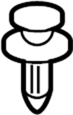 View 01281-0010U GROMET. Grommet Screw. Full-Sized Product Image