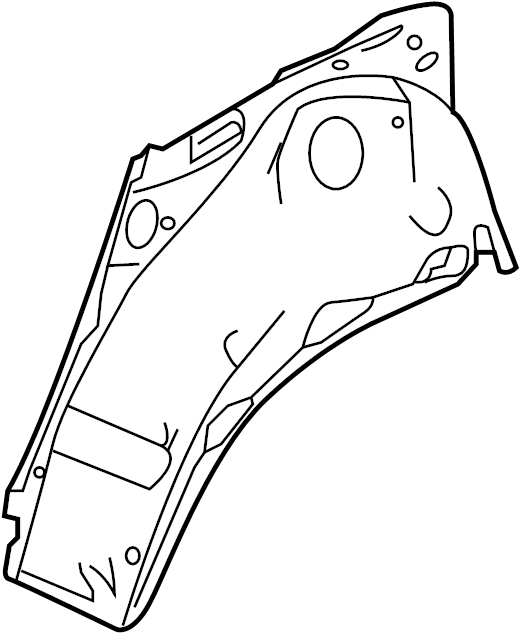 View 76710-6RA0A Wheel Housing Side Panel (Right, Rear) Full-Sized Product Image