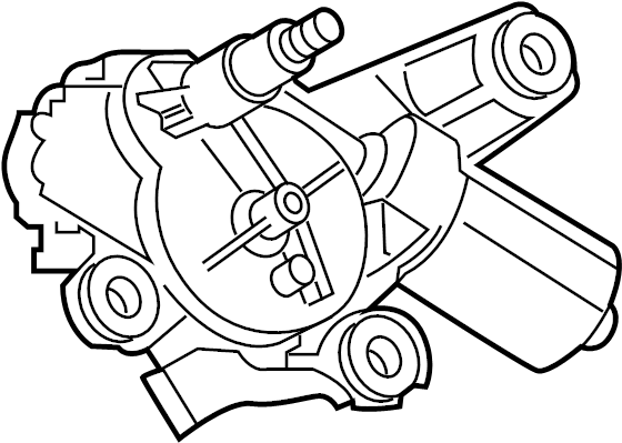 View 28710-5SA0A Back Glass Wiper Motor (Rear) Full-Sized Product Image