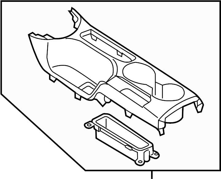 View D09W6443YC02 Console Cup Holder Full-Sized Product Image