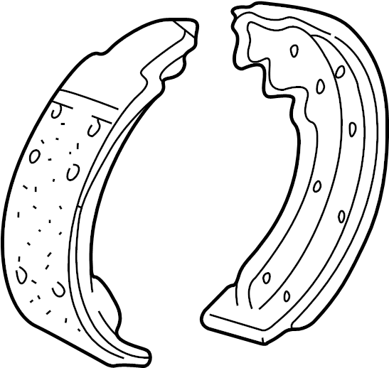 View 1F6026310 Drum Brake Shoe (Rear) Full-Sized Product Image