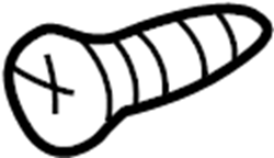 View 9X05593040 Tail Light Screw Full-Sized Product Image