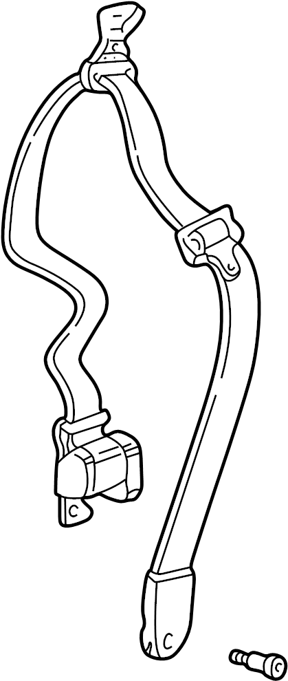 View 1F7157680A00 Seat Belt Lap and Shoulder Belt (Left, Front) Full-Sized Product Image