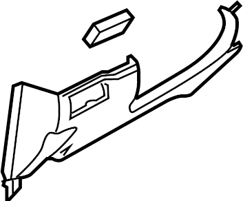 View TK4864280C3A Instrument Panel Trim Panel (Front, Lower) Full-Sized Product Image