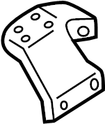 View B25D52125B Bumper Cover Bracket (Lower) Full-Sized Product Image