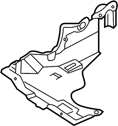 View B25D56321J Radiator Support Splash Shield (Right) Full-Sized Product Image
