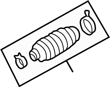 View B25D32125 Rack and Pinion Bellows Full-Sized Product Image