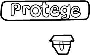 View BJ0E51720A Deck Lid Emblem (Rear) Full-Sized Product Image