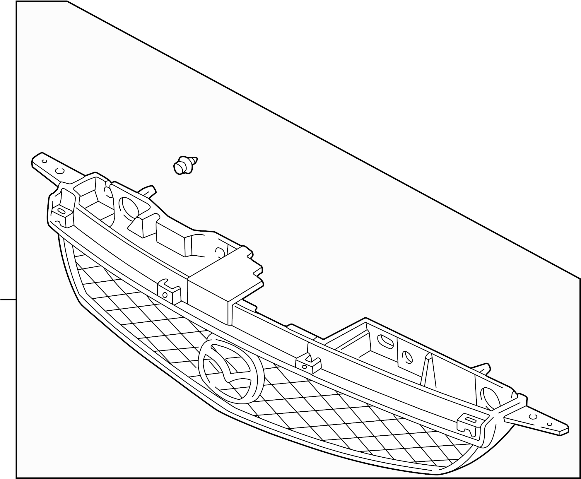 View B30P50710 Grille (Upper) Full-Sized Product Image
