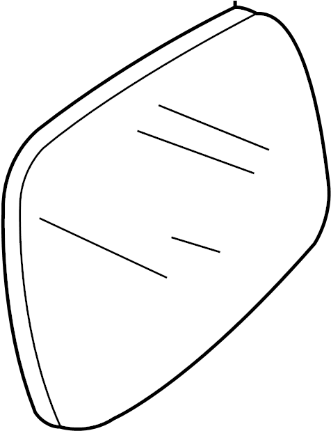 View BN8R691G7 Door Mirror Glass (Left) Full-Sized Product Image