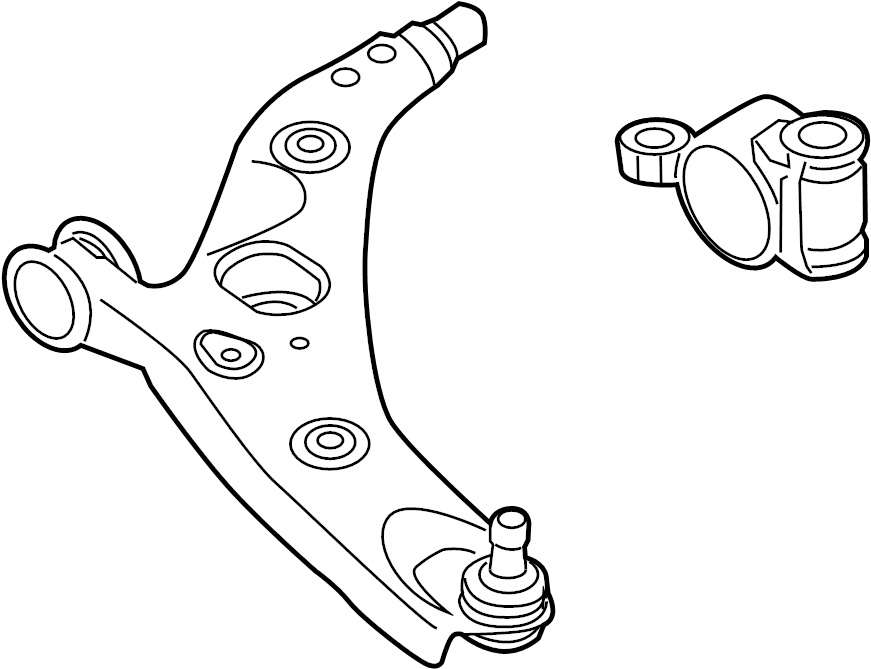 View B60S34300G Suspension Control Arm (Right, Lower) Full-Sized Product Image