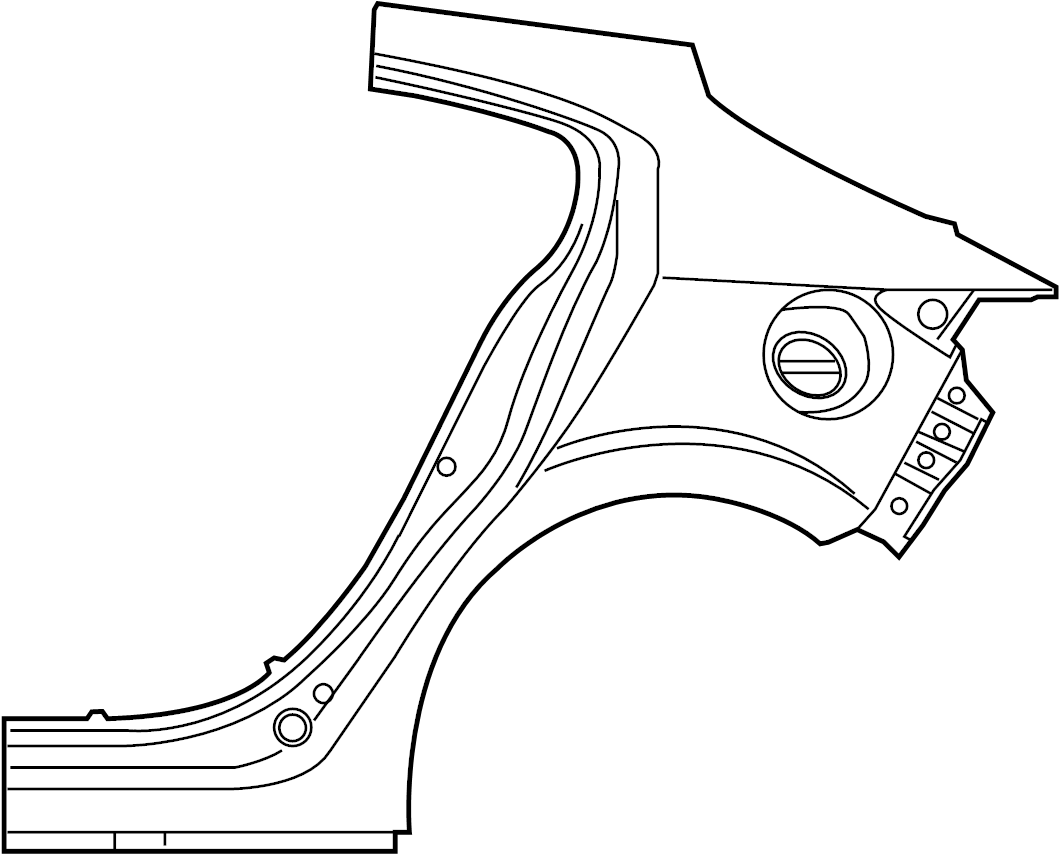 View B6YV7141X Quarter Panel (Left, Rear) Full-Sized Product Image