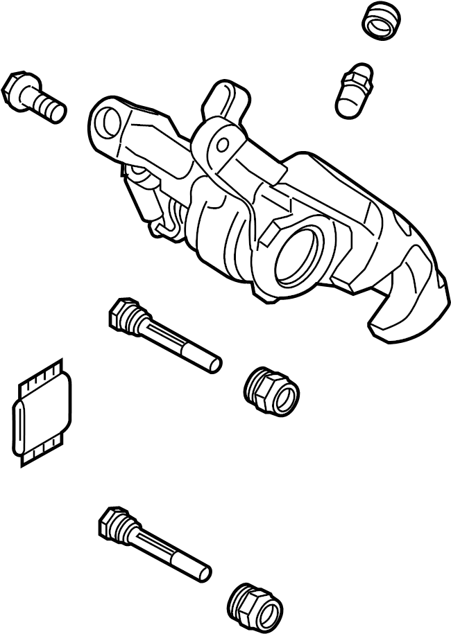 View BJY72699ZB Caliper. Disc. Brake. (L). LEFT. (Rear) Full-Sized Product Image