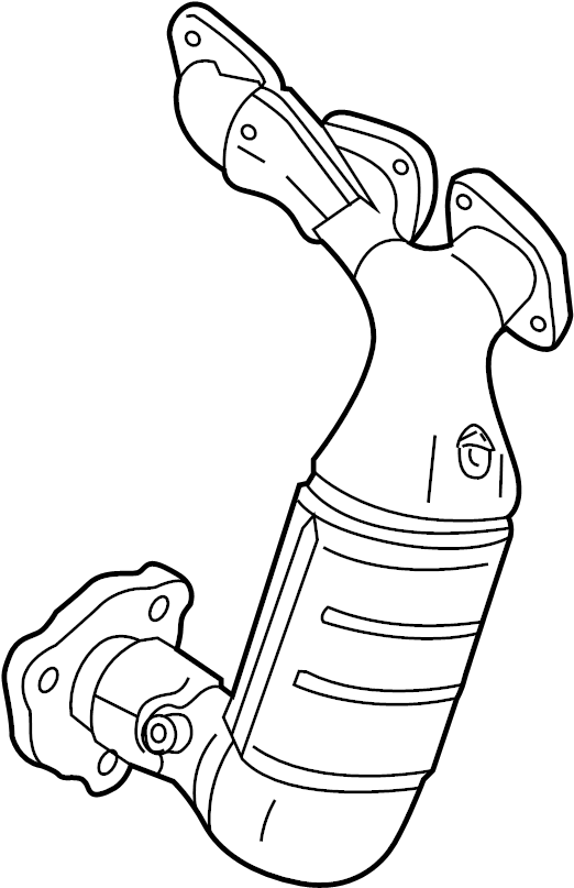 View AJD62055X Catalytic Converter with Integrated Exhaust Manifold Full-Sized Product Image