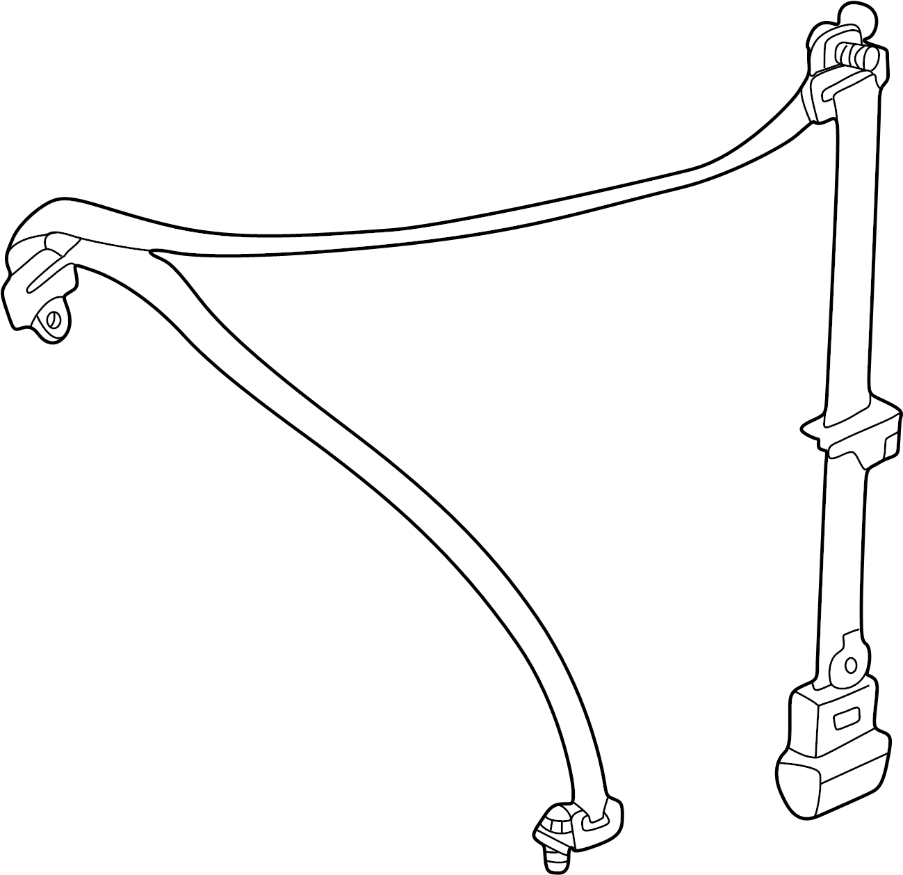 View LD4757L90C72 Seat Belt Lap and Shoulder Belt (Left, Front) Full-Sized Product Image