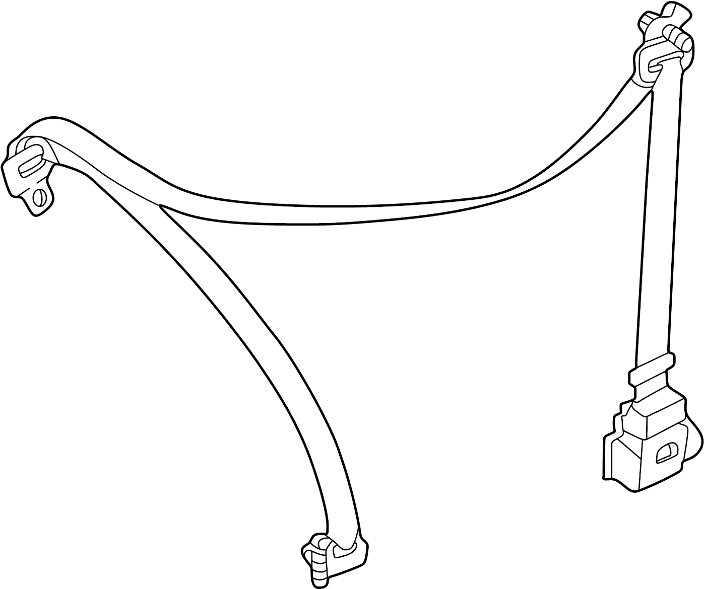 View LE435779072 Seat Belt Lap and Shoulder Belt (Right, Rear) Full-Sized Product Image