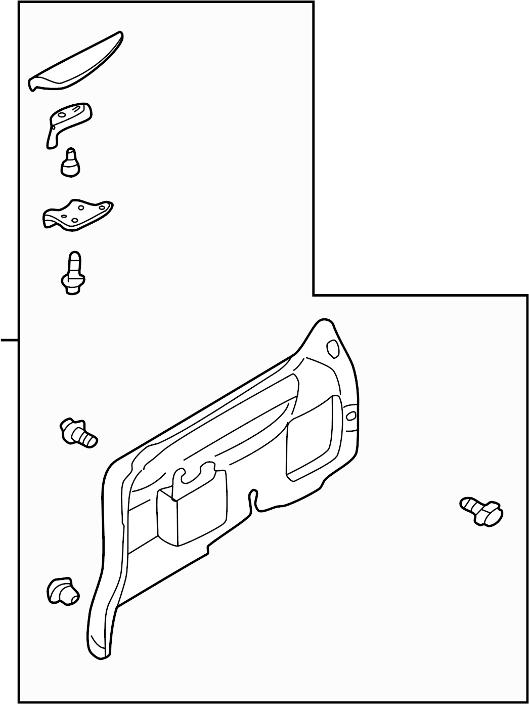 View L1246859YA05 Interior Quarter Panel Trim Panel Full-Sized Product Image