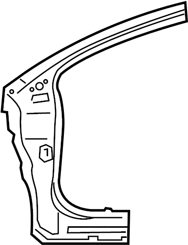 View TDY171221A Body A-Pillar (Left, Front, Upper) Full-Sized Product Image