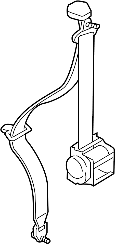 View TDY157890B75 Seat Belt Lap and Shoulder Belt (Left, Rear) Full-Sized Product Image
