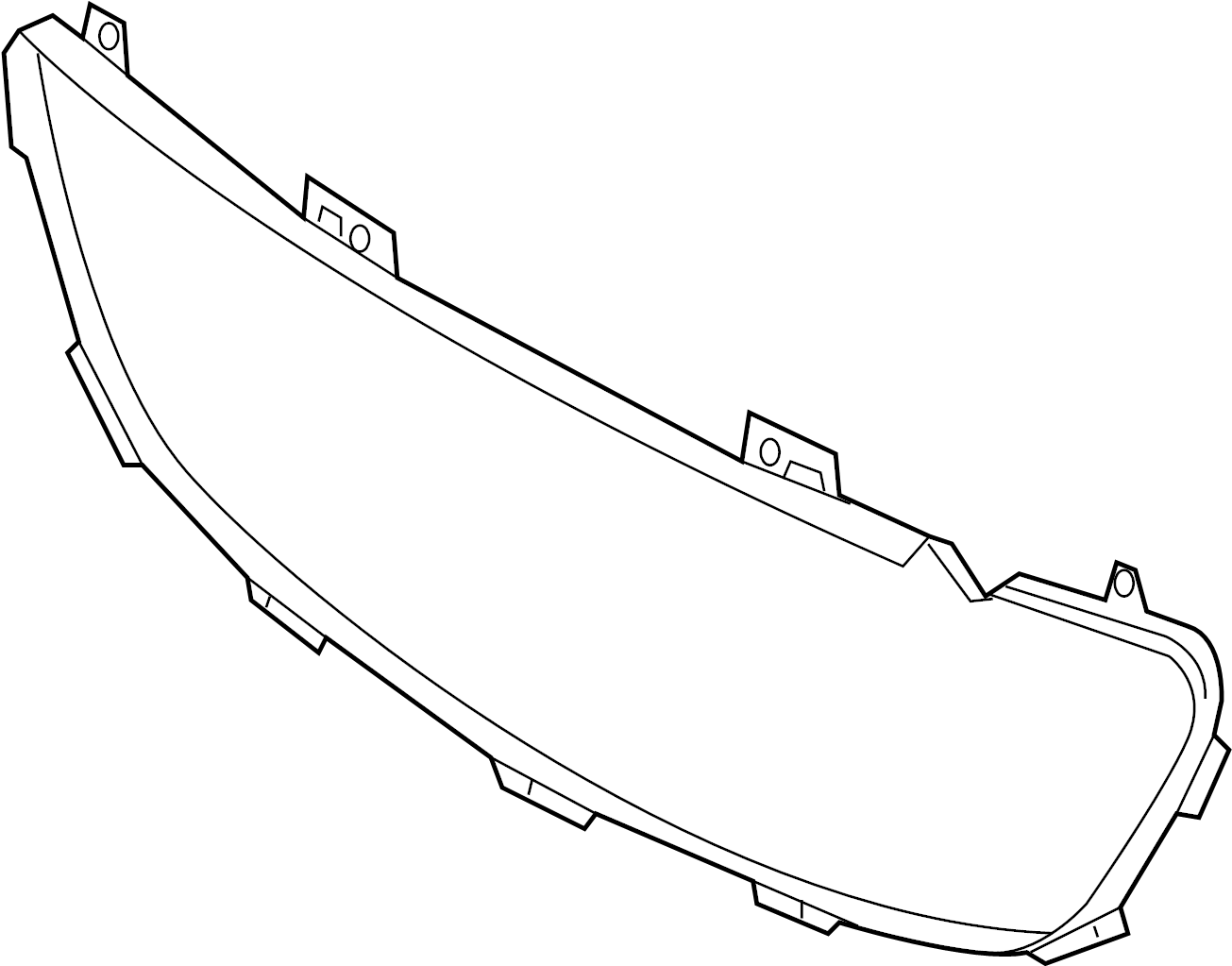 View NH53501T2A Grille Molding (Front, Upper, Lower) Full-Sized Product Image