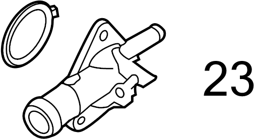 View ZJ0115169 Engine Coolant Outlet Gasket Full-Sized Product Image