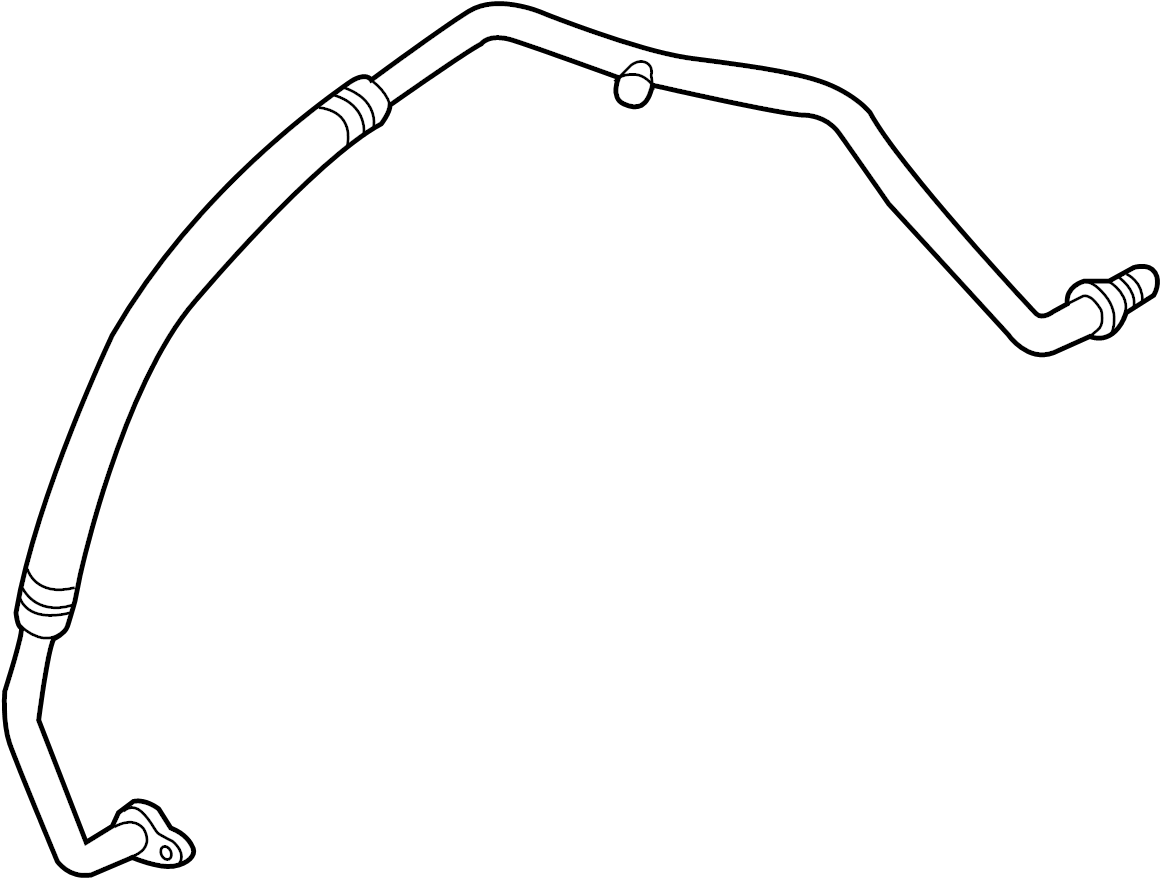 View D65161462A A/C Refrigerant Suction Hose Full-Sized Product Image