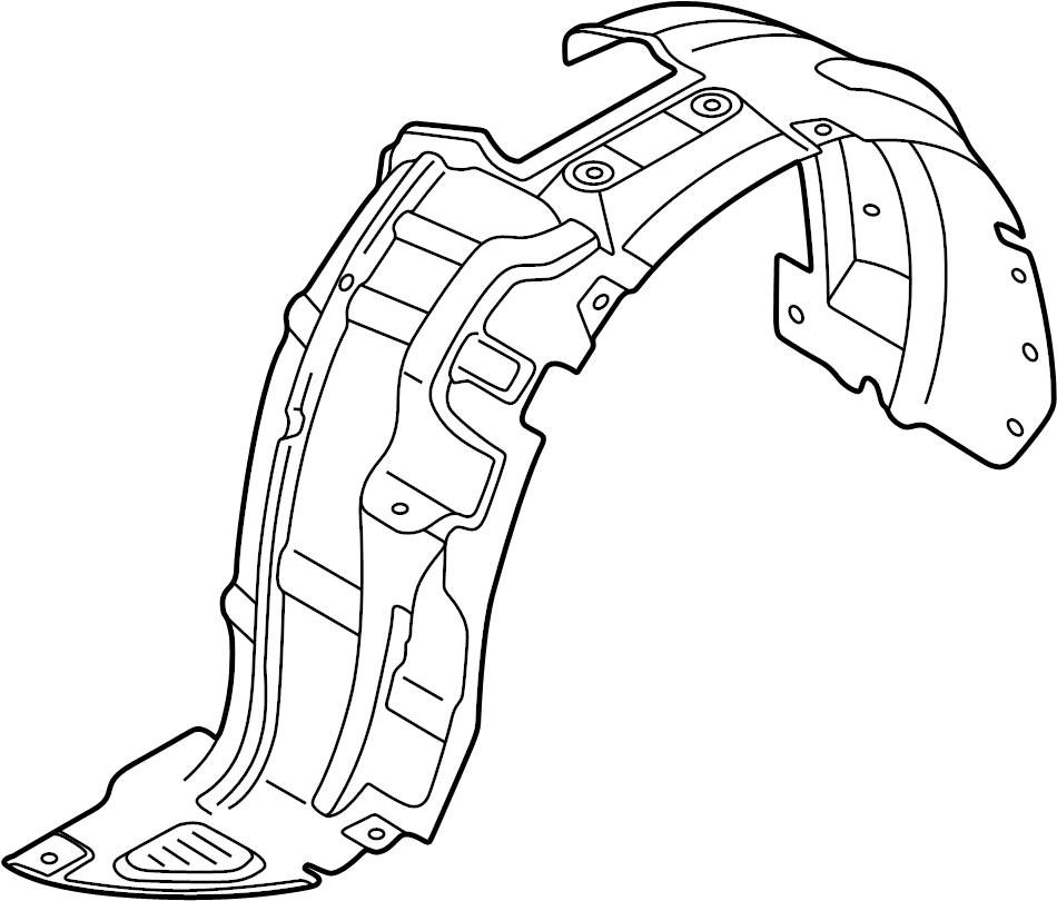 View D65256130C Fender Splash Shield (Right, Rear) Full-Sized Product Image