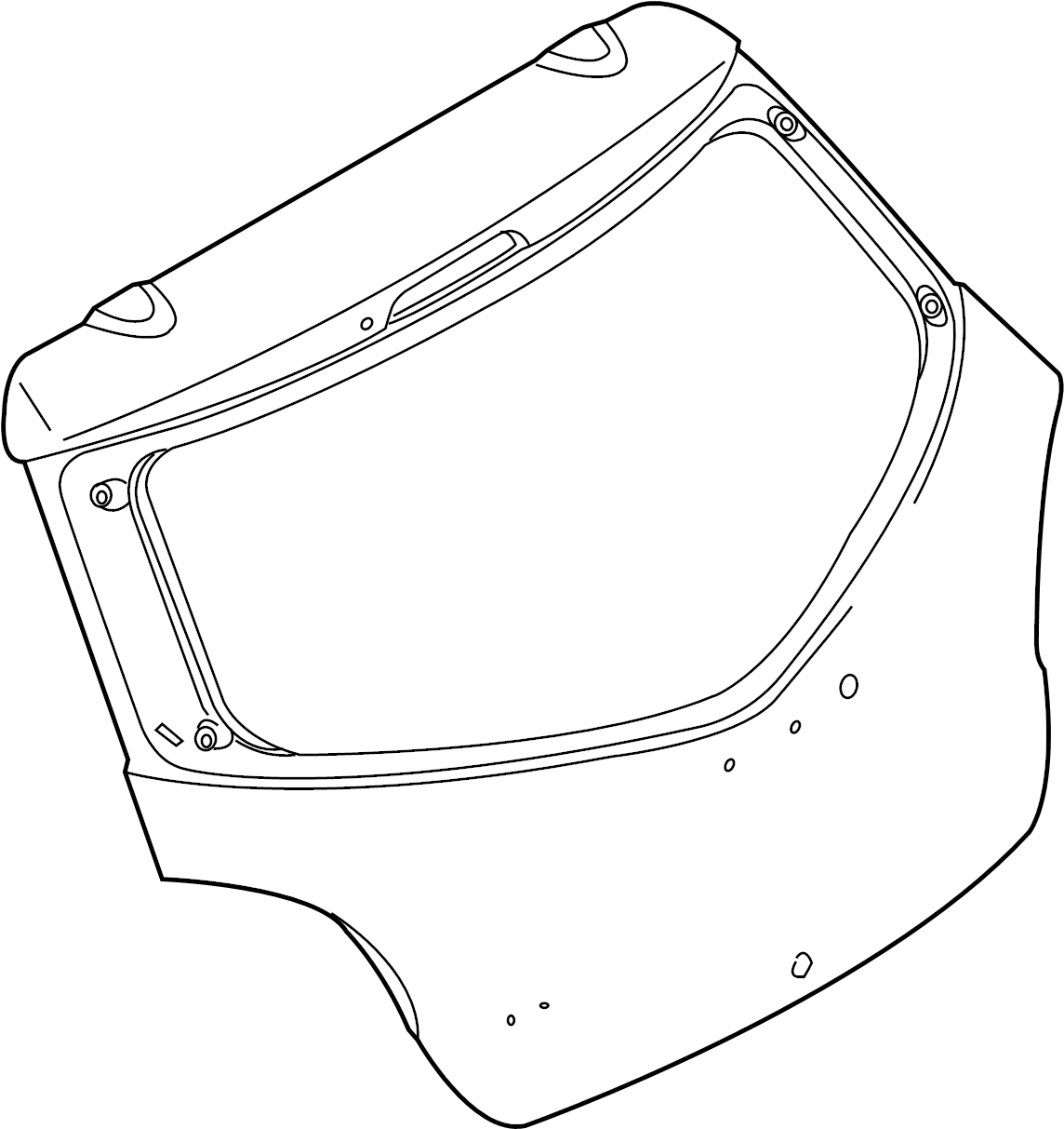 View D6Y16202XA BODY, LIFT GATE.  Full-Sized Product Image