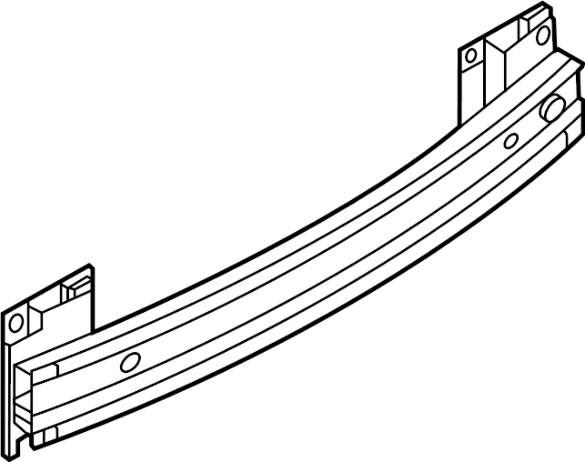 View NA6N50260A Bumper Impact Bar (Rear) Full-Sized Product Image