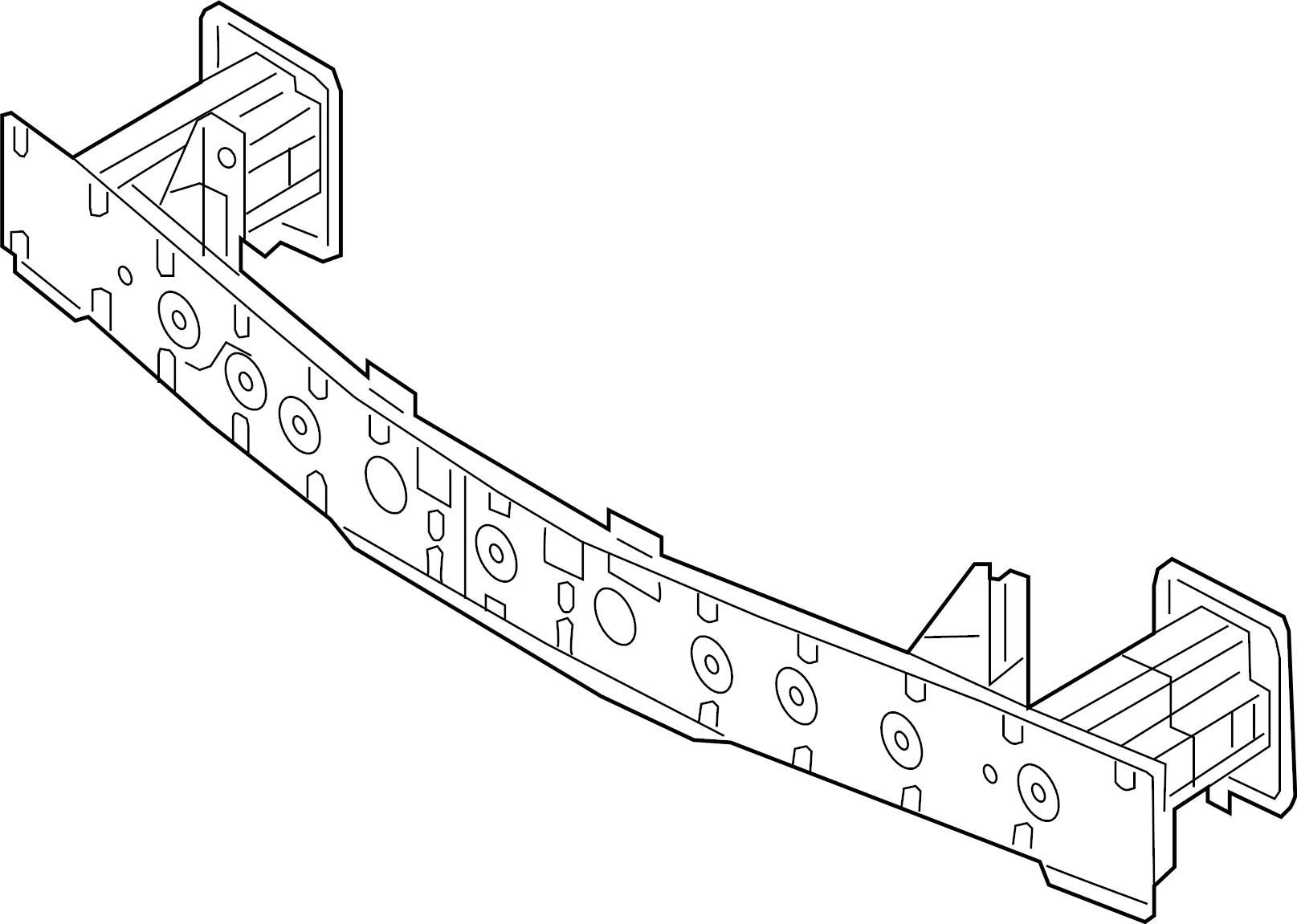 View BCJH50070B Impact bar. REINFORCED., Bumper. (Front) Full-Sized Product Image