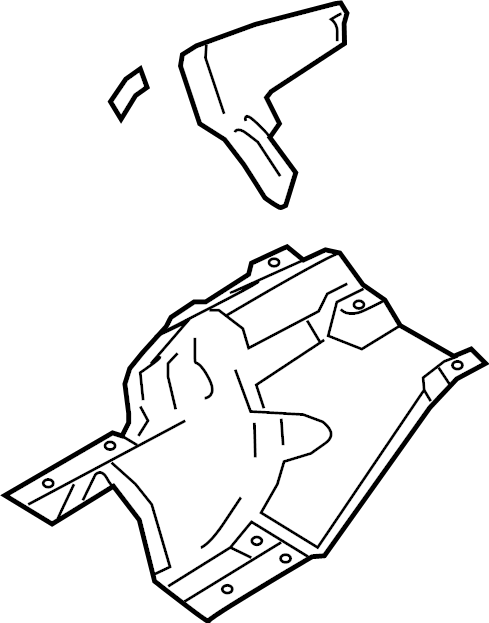 View BDTT5645XB Center shield. INSULATOR, HEAT.  Full-Sized Product Image