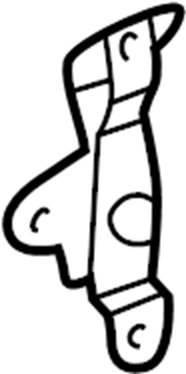 View GA5R59380A Door Lock Rod Bracket (Left) Full-Sized Product Image