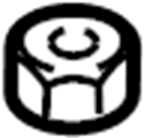 View 9YB041001 Suspension Strut Mount Nut (Upper) Full-Sized Product Image