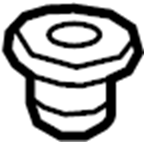 View F15258762 Door Seal Clip (Rear, Lower) Full-Sized Product Image
