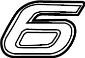 View GBEF51721 Deck Lid Emblem (Rear) Full-Sized Product Image