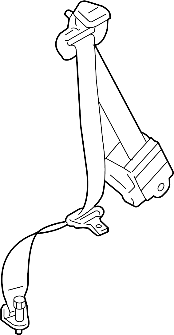 View C23557790D00 Seat Belt Lap and Shoulder Belt (Left, Rear) Full-Sized Product Image