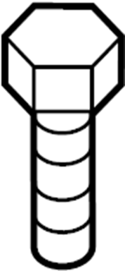 View 9YA02121J Mount bolt. (Front) Full-Sized Product Image