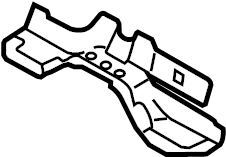 View C2355394ZD Floor Pan Crossmember Bracket (Front, Upper) Full-Sized Product Image