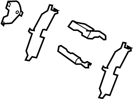 View L2Y62649Z Disc Brake Anti-Rattle Clip Set (Rear) Full-Sized Product Image