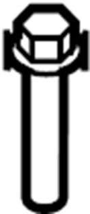 View 9YA42A003 Suspension crossmember bolt. (Upper) Full-Sized Product Image