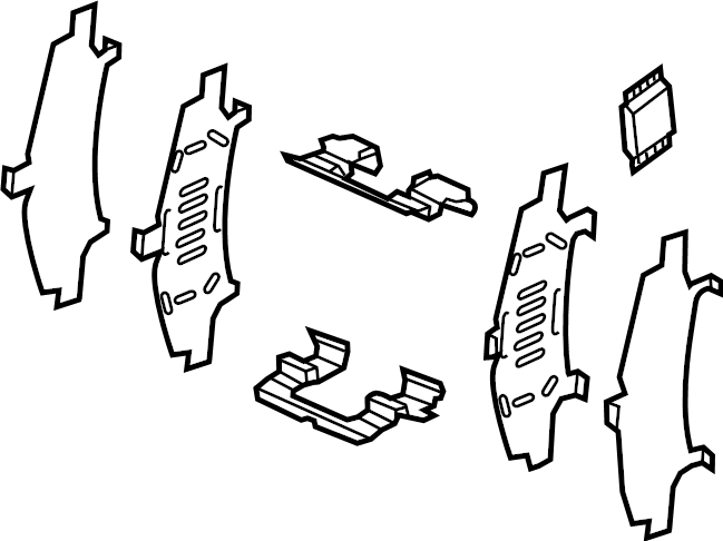 View L2Y63329Z Disc Brake Anti-Rattle Clip Set (Front) Full-Sized Product Image