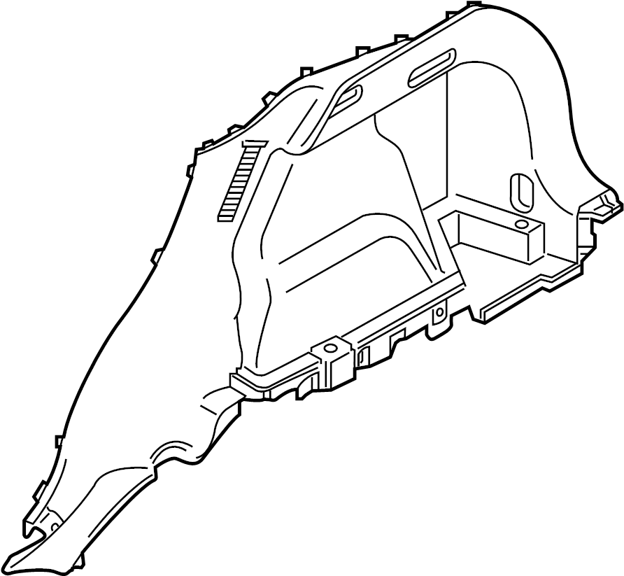 View KB7W68850A02 Interior Quarter Panel Trim Panel (Right, Lower) Full-Sized Product Image